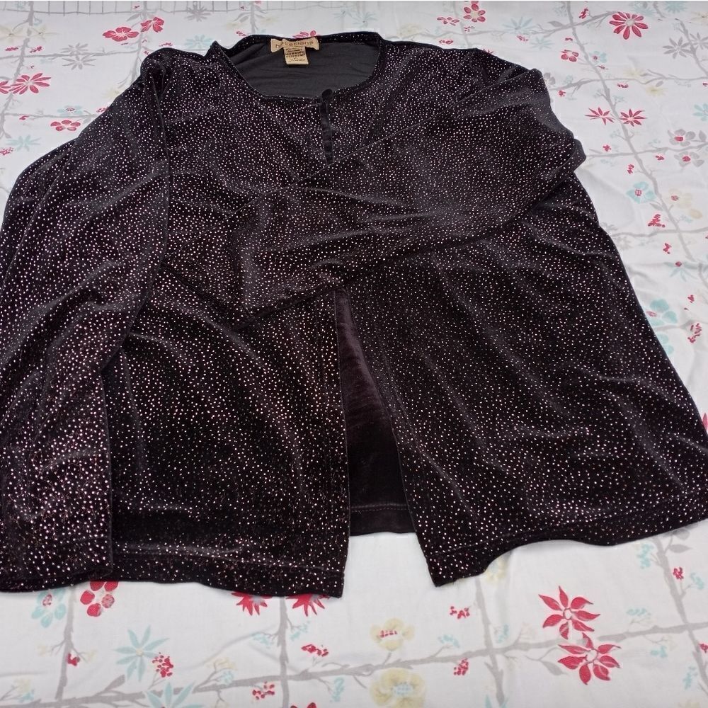 Nations Black 2 in 1 Piece Sparkling Longsleeves C